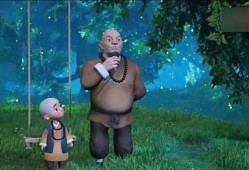 小和尚吃瓜照片大全,小和尚吃瓜照片大全趣味集锦